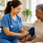 Caring checkup in a cozy home