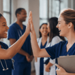 Joyful Healthcare Team High-Five