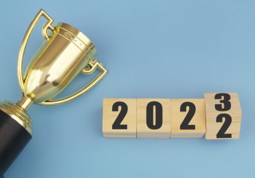 Golden,Champion,Cup,And,Flipping,Numbers,2022,And,2023,On